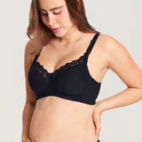 Gratlin Cotton Wireless Support Breastfeeding Bras Black