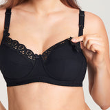 Gratlin Cotton Wireless Support Breastfeeding Bras Black