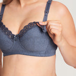 Gratlin Cotton Wireless Support Breastfeeding Bras Black