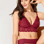 Women's Lace Nursing Bralette Black