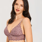 Women's Lace Nursing Bralette Cream Coffee