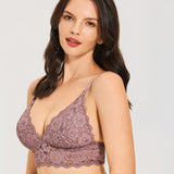 Women's Lace Nursing Bralette Cream Coffee