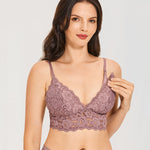 Women's Lace Nursing Bralette Cream Coffee