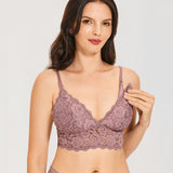 Women's Lace Nursing Bralette Cream Coffee