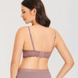 Women's Lace Nursing Bralette Cream Coffee