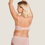 Women's Supportive Lace Nursing Bralette Beige