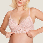 Women's Supportive Lace Nursing Bralette Beige