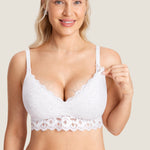 Women's Supportive Lace Nursing Bralette Beige