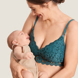 Women's Supportive Lace Nursing Bralette Beige