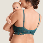 Women's Supportive Lace Nursing Bralette Beige