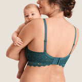 Women's Supportive Lace Nursing Bralette Beige