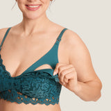 Women's Supportive Lace Nursing Bralette Beige