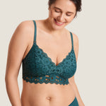 Women's Supportive Lace Nursing Bralette Beige