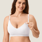 Women's Seamless Soft Knit Nursing Bra Cocoa Beige