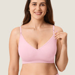 Women's Seamless Soft Knit Nursing Bra Hazelnut