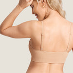 Women's Ribbed Scoop Nursing Bralette Warm Beige @model_info:N4