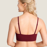 Women's Ribbed Scoop Nursing Bralette Brown Purple