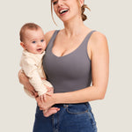 Women's V Neck Nursing Crop Tank Top Tornado @model_info:R1