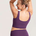 Women's V Neck Nursing Crop Tank Top Strawberry Pink