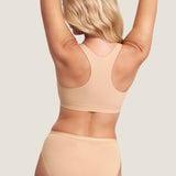 Women's Crossover Racerback Nursing Bra Warm Beige @model_info:ES2
