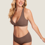 Women's Crossover Racerback Nursing Bra Warm Beige