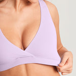 Women's Crossover Racerback Nursing Bra Orchid Hush @model_info:MOM3