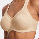 Women's Racerback Underwire Sport Bra Beige