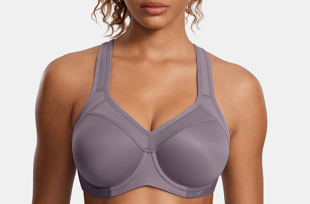Women's Racerback Underwire Sport Bra Mist Grey