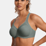 Women's Racerback Underwire Sport Bra Grey Sage