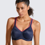 Women's Racerback Underwire Sport Bra Ink Blue