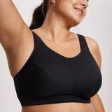 Women's Full Coverage Wireless Sport Bra Black