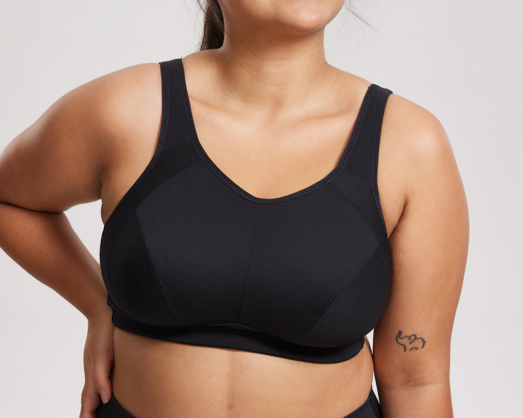 Women's Full Coverage Wireless Sport Bra Black