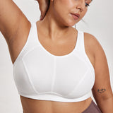 Women's Full Coverage Wireless Sport Bra White