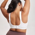 Women's Full Coverage Wireless Sport Bra White