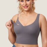 Women's V Neck Nursing Crop Tank Top Tornado @model_info:Tank