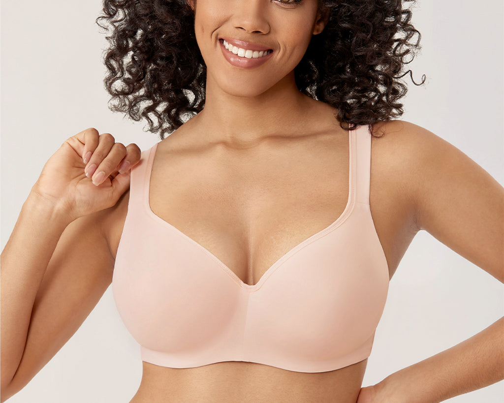 Women's Seamless Underwire Bra Apricot Pink