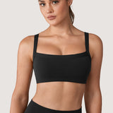 Women's Hugcurve Adjustable Square Workout Bra Black