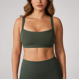 Women's Hugcurve Adjustable Square Workout Bra Aspen Olive