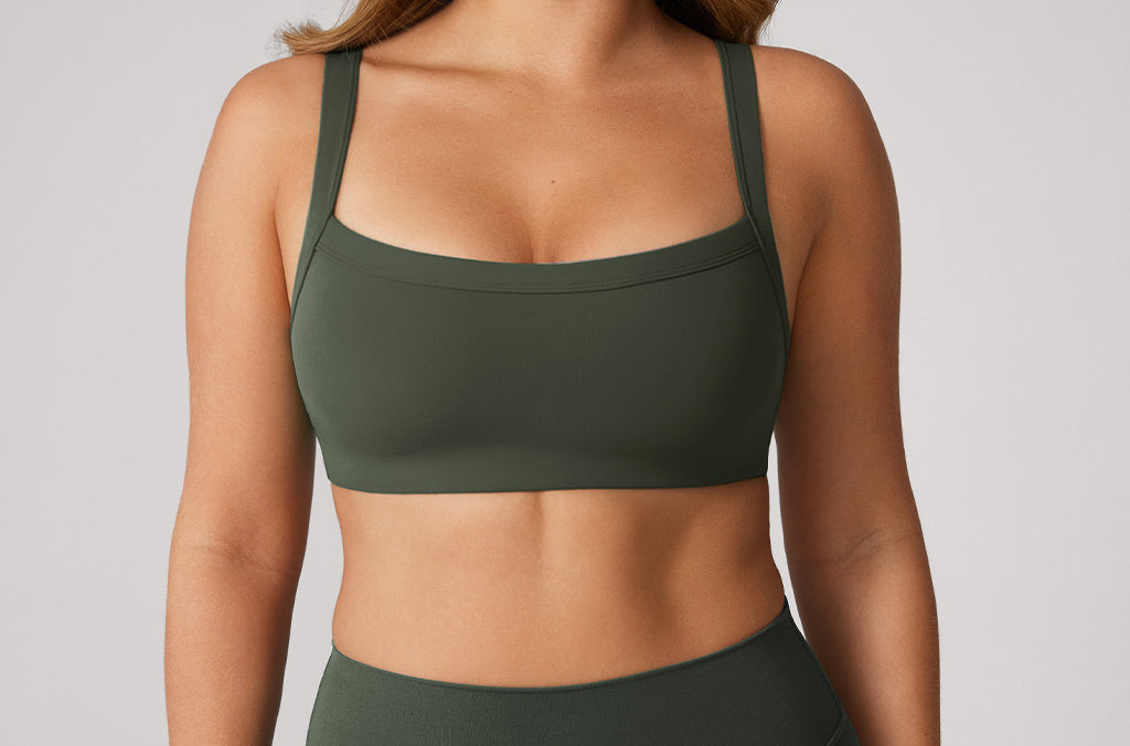 Women's Hugcurve Adjustable Square Workout Bra Aspen Olive