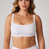 Women's Hugcurve Adjustable Square Workout Bra White