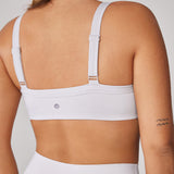 Women's Hugcurve Adjustable Square Workout Bra White
