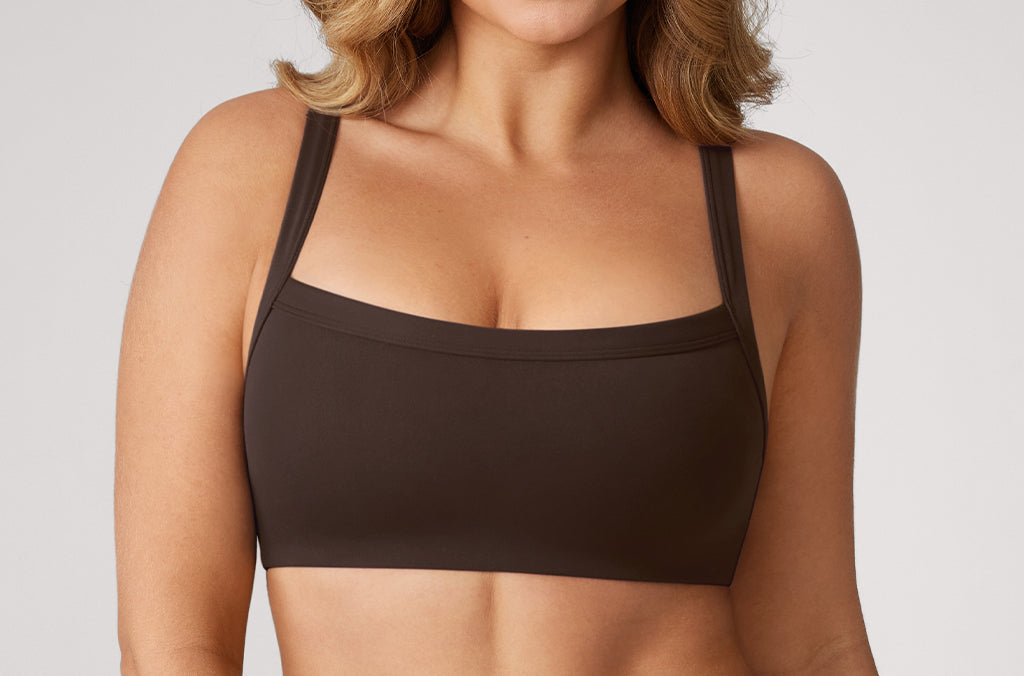 Women's Hugcurve Adjustable Square Workout Bra Clay Brown