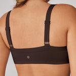 Women's Hugcurve Adjustable Square Workout Bra Clay Brown