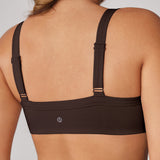 Women's Hugcurve Adjustable Square Workout Bra Clay Brown