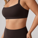 Women's Hugcurve Adjustable Square Workout Bra Clay Brown