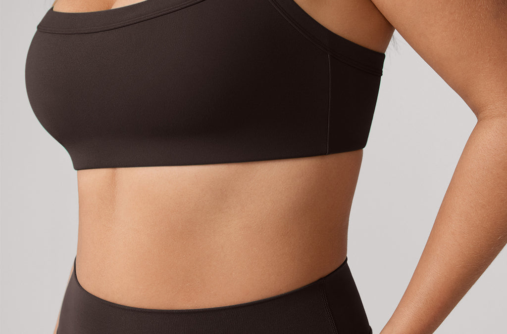 Women's Hugcurve Adjustable Square Workout Bra Clay Brown