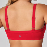 Women's Hugcurve Adjustable Square Workout Bra Aurora Red