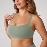 Women's Hugcurve Adjustable Square Workout Bra Desert Sage