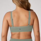 Women's Hugcurve Adjustable Square Workout Bra Desert Sage