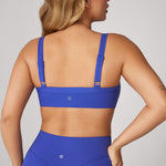 Women's Hugcurve Adjustable Square Workout Bra Royal Blues